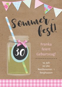 Geburtstagseinladung zum Sommerfest