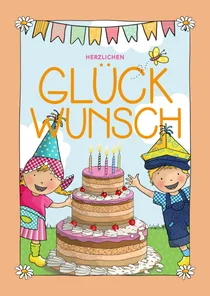 Geburtstagskarte 'Fien & Teun' Geburtstagstorte