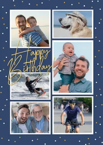Geburtstagskarte Fotocollage 'Happy Birthday'