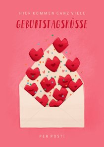 Geburtstagskarte Geburtstagsküsse per Post