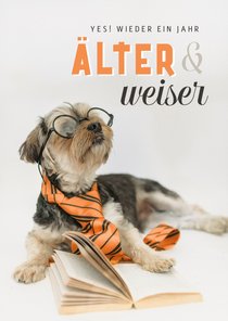 Geburtstagskarte Humor älter und weiser 