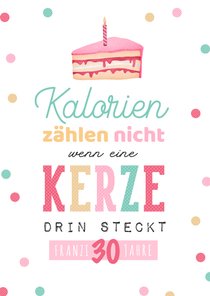 Geburtstagskarte Kalorien zählen nicht