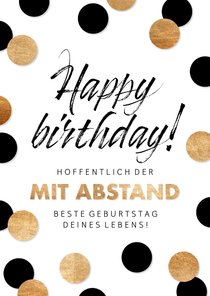 Geburtstagskarte Mit Abstand bester Geburtstag