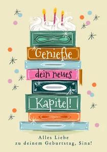 Geburtstagskarte 'Neues Kapitel'