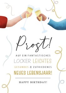 Geburtstagskarte 'Prost' 