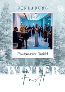 Geschäftliche Einladung 'Winterfest' Foto & Winterwald