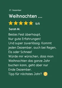 Geschäftliche Weihnachtskarte 5 Sterne Bewertung