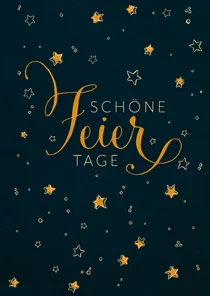 Geschäftliche Weihnachtskarte mit Sternen