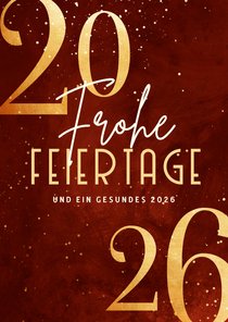 Geschäftliche Weihnachtskarte rotgold