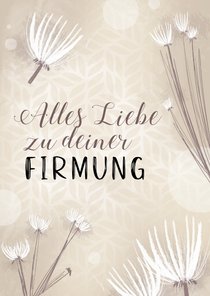 Glückwunsch zur Firmung mit Pusteblume