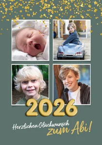 Glückwunschkarte Abitur bestanden Fotocollage