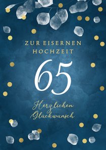 Glückwunschkarte Eiserne Hochzeit