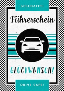 Glückwunschkarte Führerschein bestanden