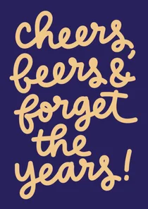 Glückwunschkarte Geburtstag Quote 'Cheers, beers ...'