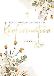 Glückwunschkarte Konfirmation Wiesenblumen