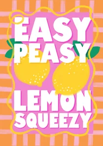Glückwunschkarte Prüfung 'Easy Peasy Lemon Squeezy'