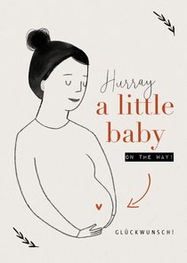 Glückwunschkarte schwanger 'Baby on the way'