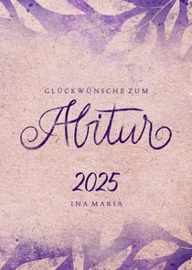 Glückwunschkarte zum Abitur Vintage