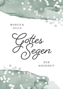 Glückwunschkarte zur Hochzeit Gottes Segen