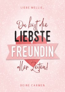 Grußkarte Freundin Valentinstag