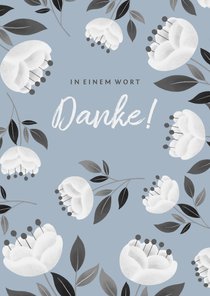 Grußkarte 'In einem Wort Danke'