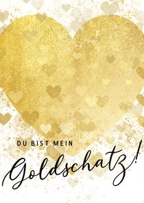 Grußkarte Liebe Goldschatz