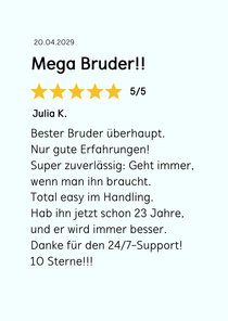 Grußkarte 'Mega Bruder' 5 Sterne