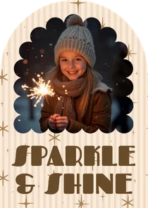 Grußkarte Neujahr Foto 'Sparkle & Shine'