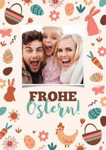 Grußkarte Ostern Foto & Illustrationen