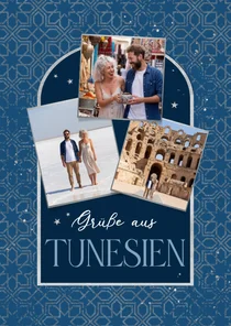Grußkarte Tunesien mit Fotos