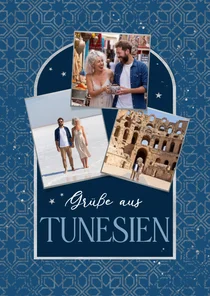 Grußkarte Tunesien mit Fotos