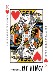 Grußkarte Valentinstag Spielkarte Herzkönig