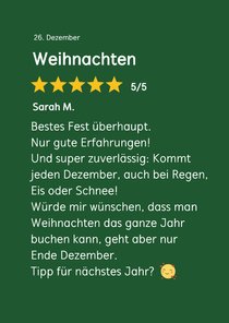 Grußkarte Weihnachten 5 Sterne