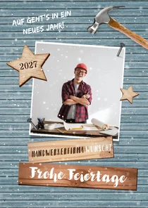 Grußkarte Weihnachten geschäftlich Handwerker