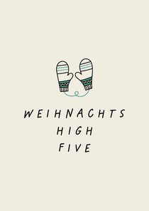 Grußkarte Weihnachten 'Weihnachts-High-Five'