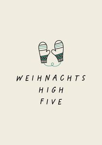 Grußkarte Weihnachten 'Weihnachts-High-Five'