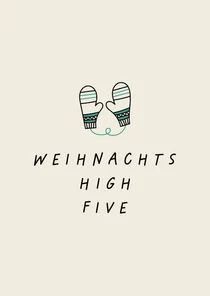 Grußkarte Weihnachten 'Weihnachts-High-Five'