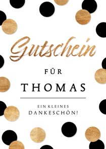 Gutscheinkarte als Dankeschön