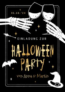 Halloweenparty Einladungskarte zur Kostümparty