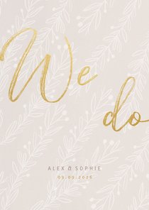 Hochzeitseinladung feine Zweige