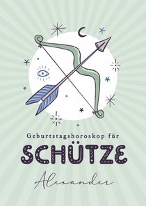  Horoskop-Geburtstagskarte Schütze