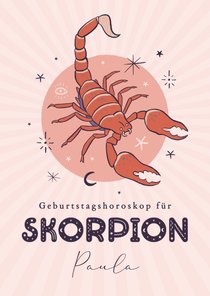 Horoskop-Geburtstagskarte Skorpion