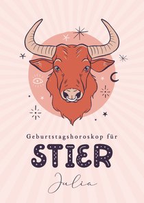 Horoskop-Geburtstagskarte Stier