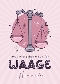 Horoskop-Geburtstagskarte Waage