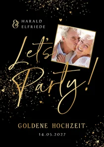 Karte Einladung zur goldenen Hochzeit Foto