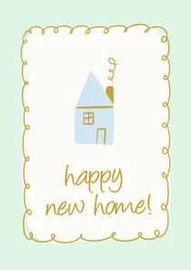 Karte Glückwunsch Neue Wohnung 'Happy New Home'