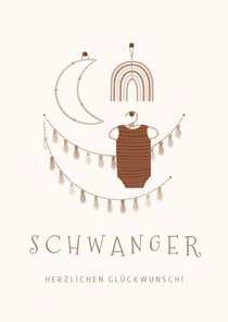 Karte Glückwunsch Schwangerschaft Babyset