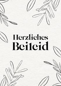 Karte Herzliches Beileid filigrane Zweige 