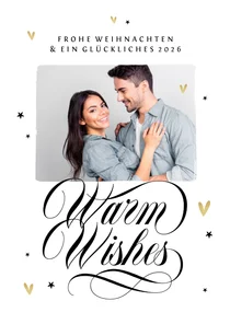 Karte Weihnachten mit Foto 'Warm wishes'