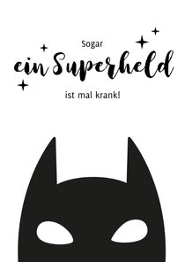 Karte zur guten Besserung für Superheld